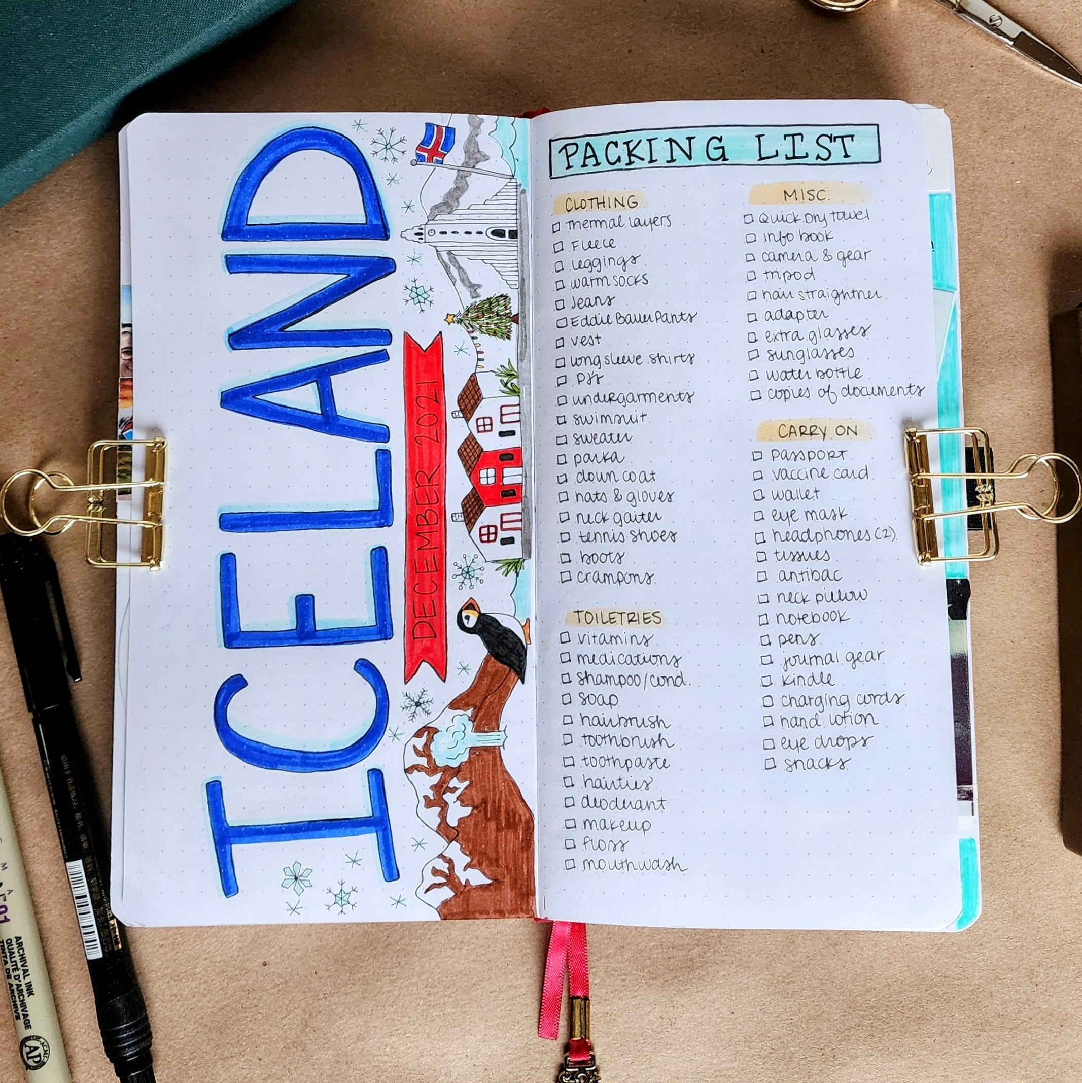 Include lists in your travel journaling