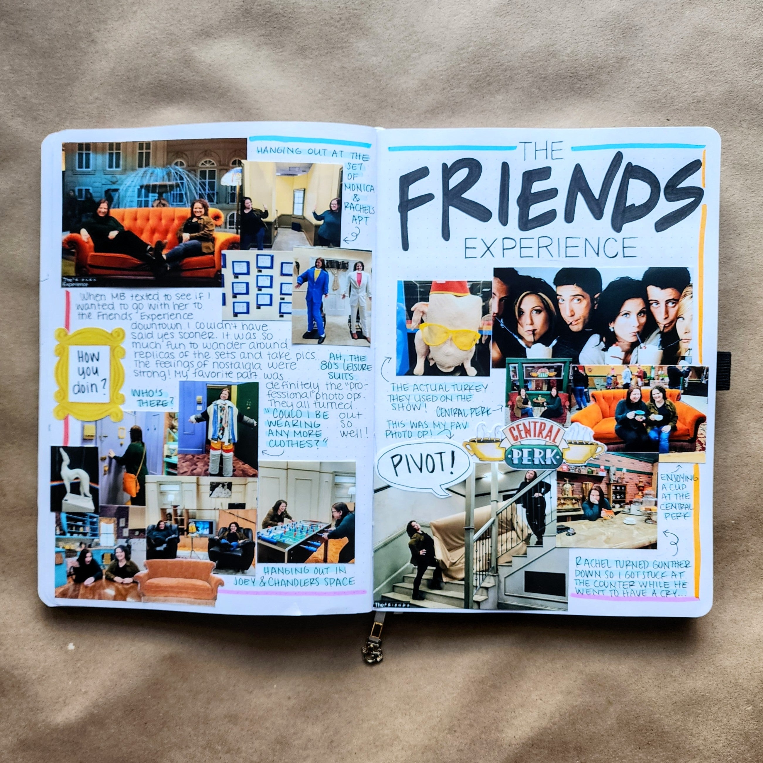 Documenting special events in a bullet journal using photos