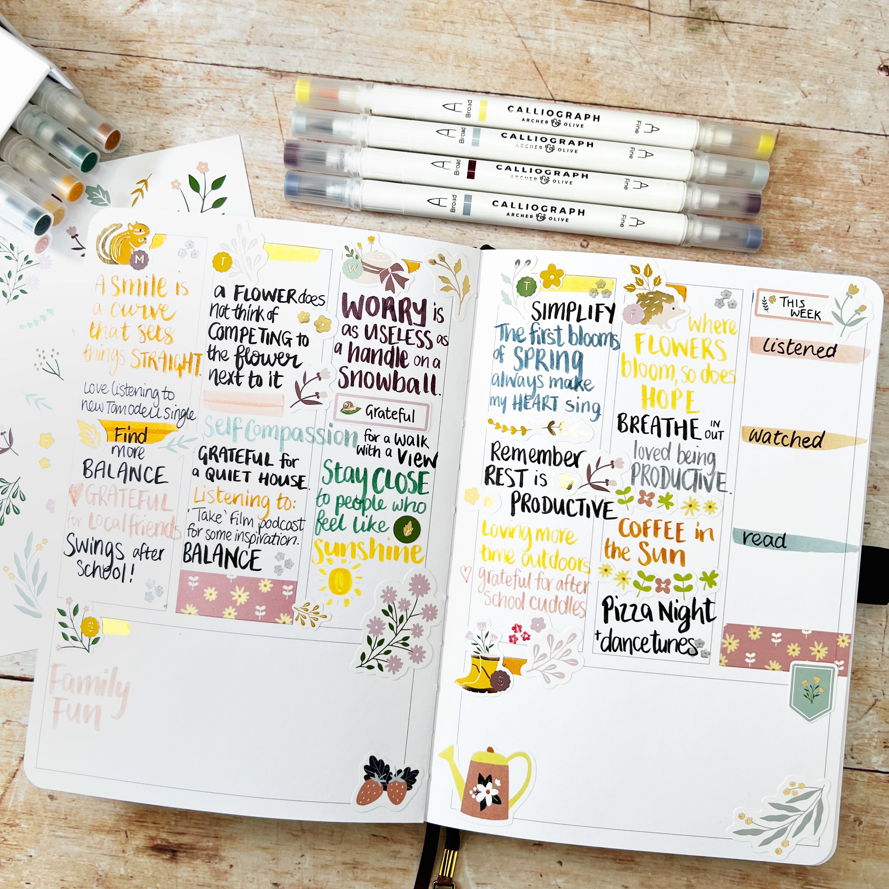 Gratitude journal with washi tape cover - A House Full of Sunshine