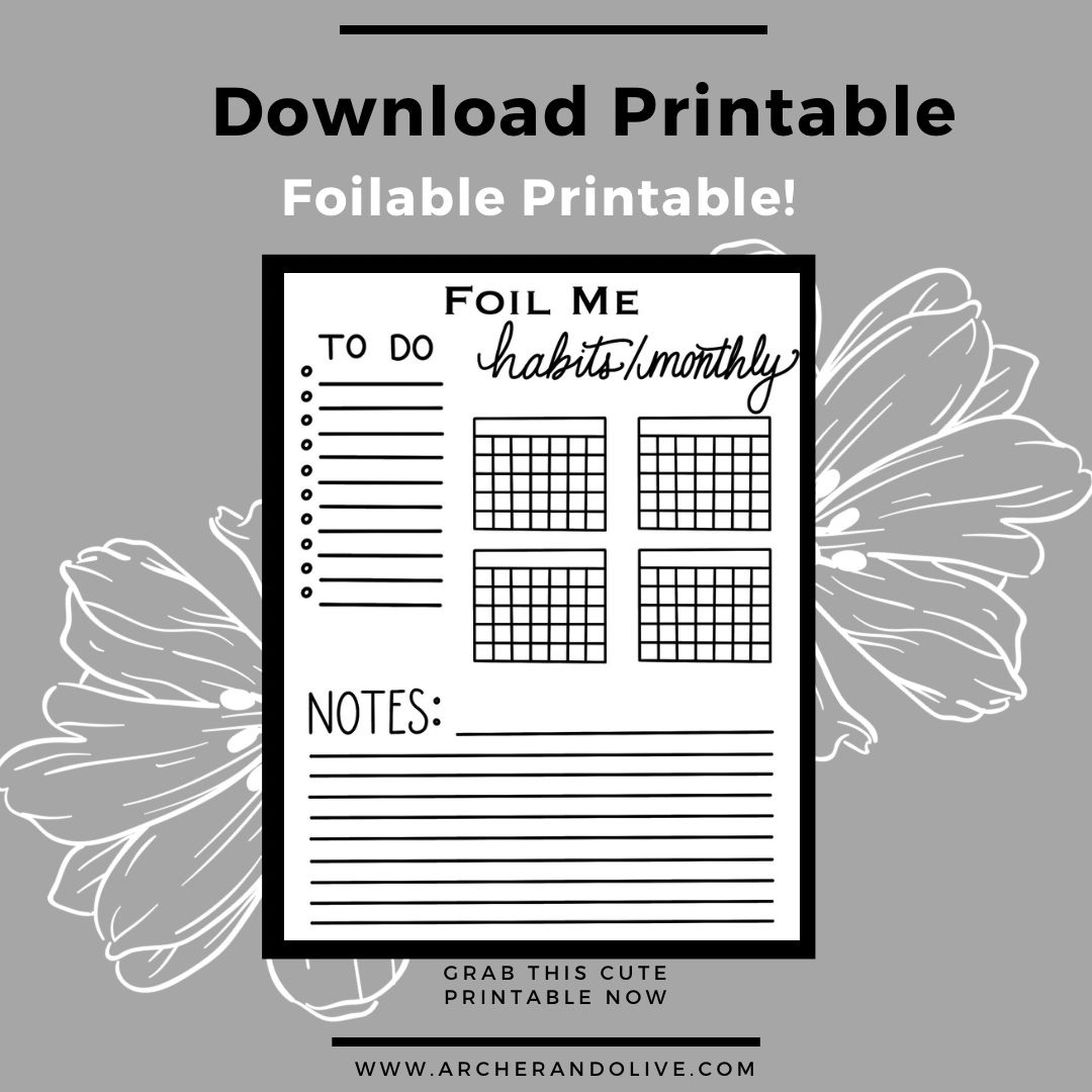 free foiling printable
