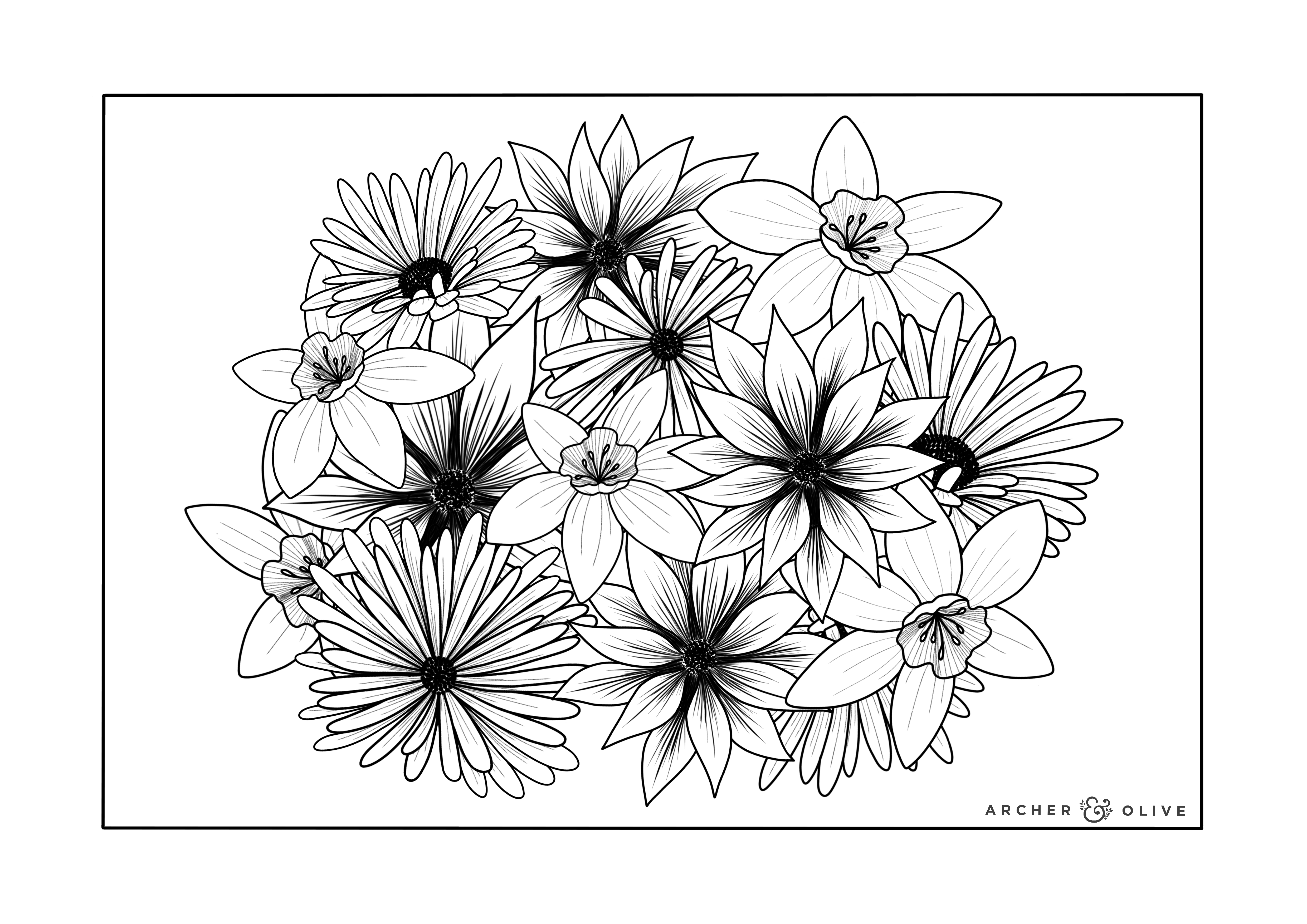 Printable Floral Arrangement