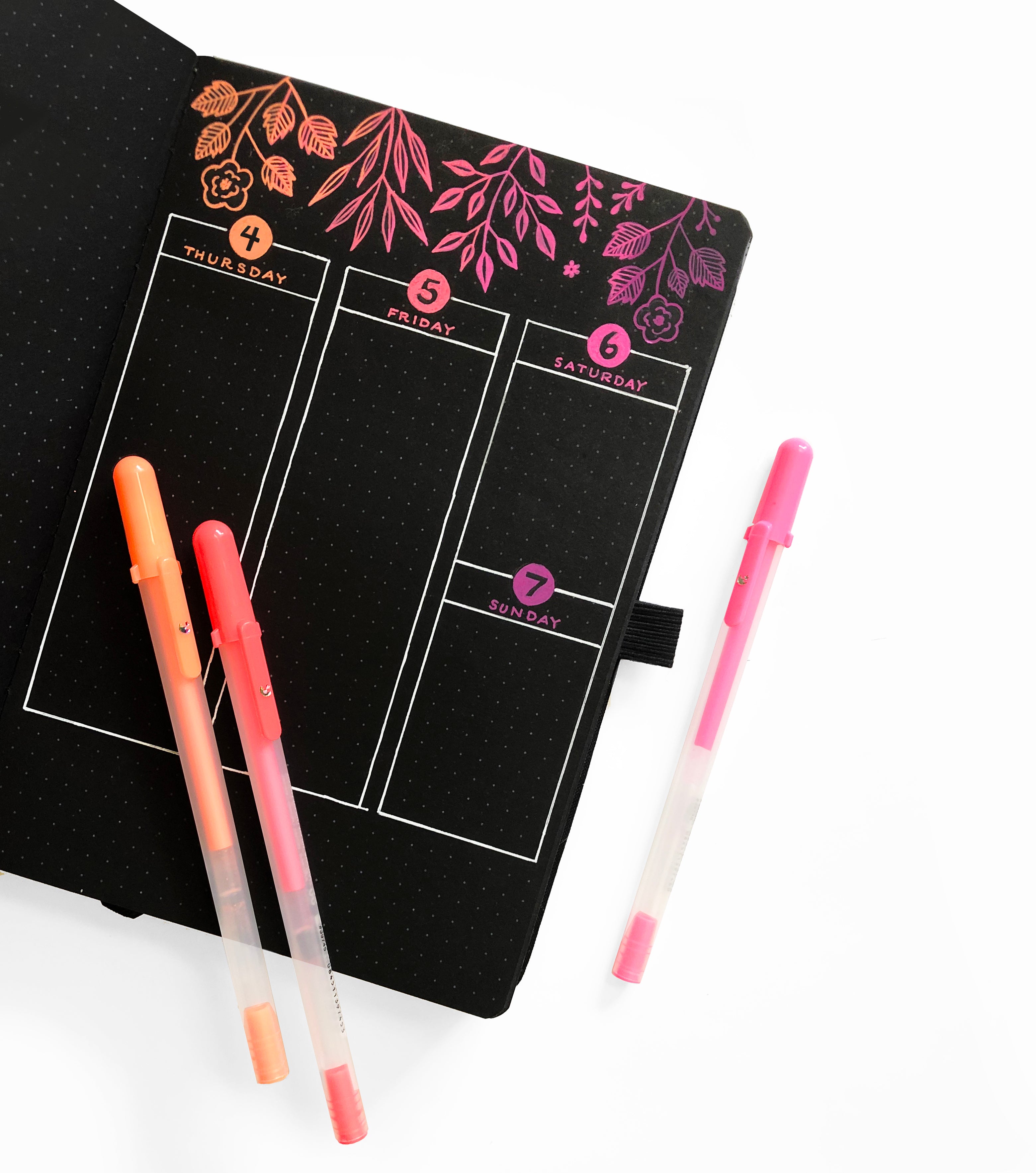 Black Paper Dot Grid: Simple Black Notebook With Black Pages, Good For  white Ink