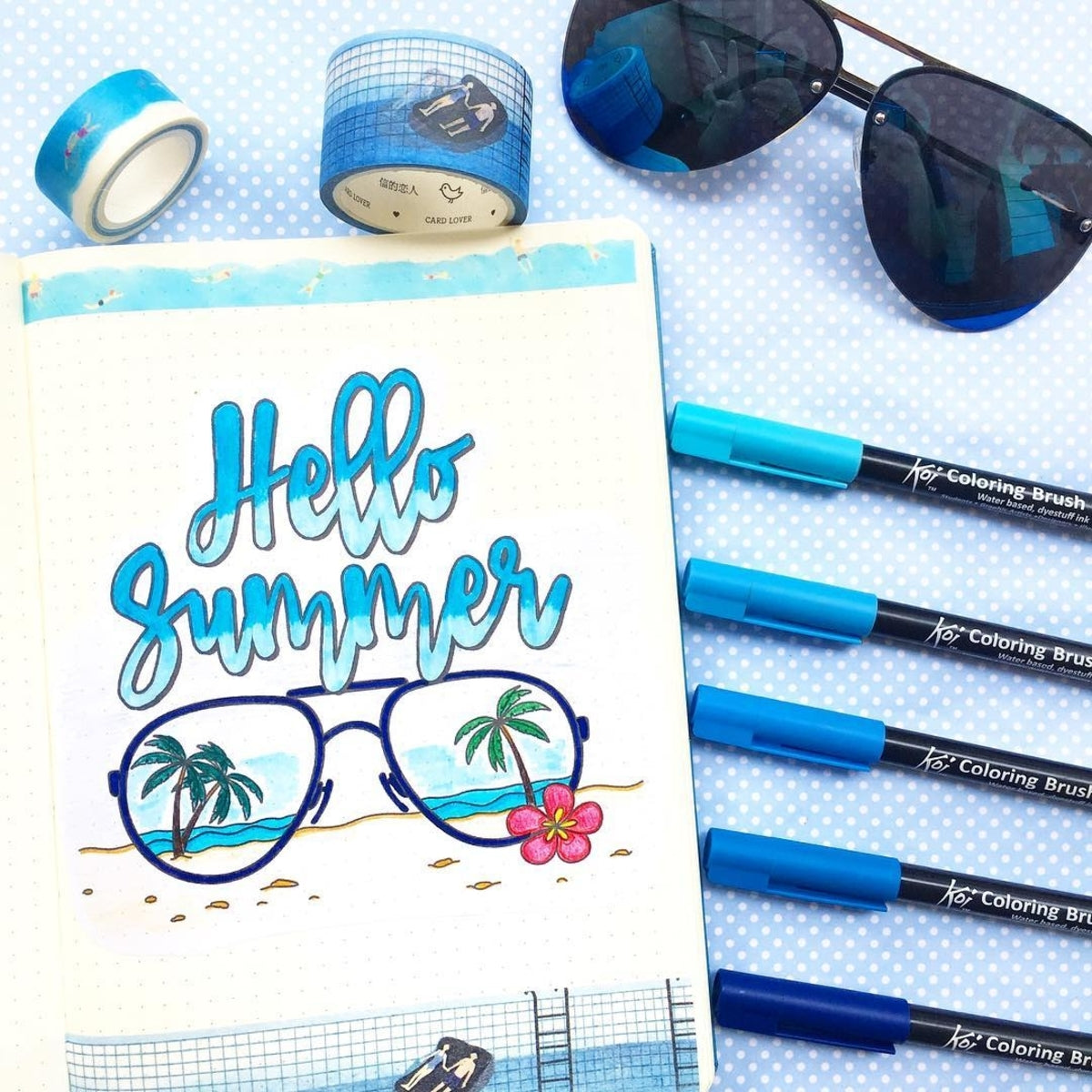 Blue Summer Bujo Theme