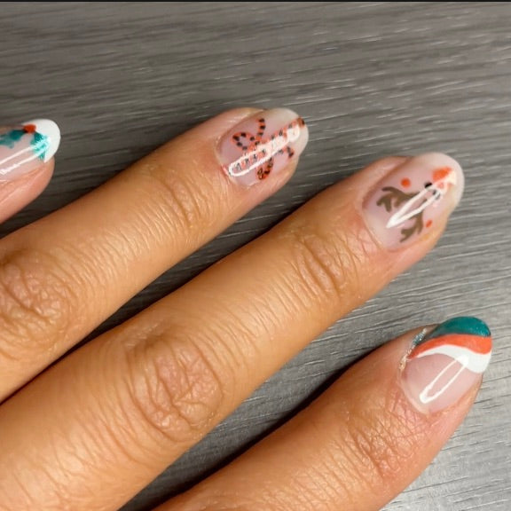 Festive Nail Art using Acrylographs