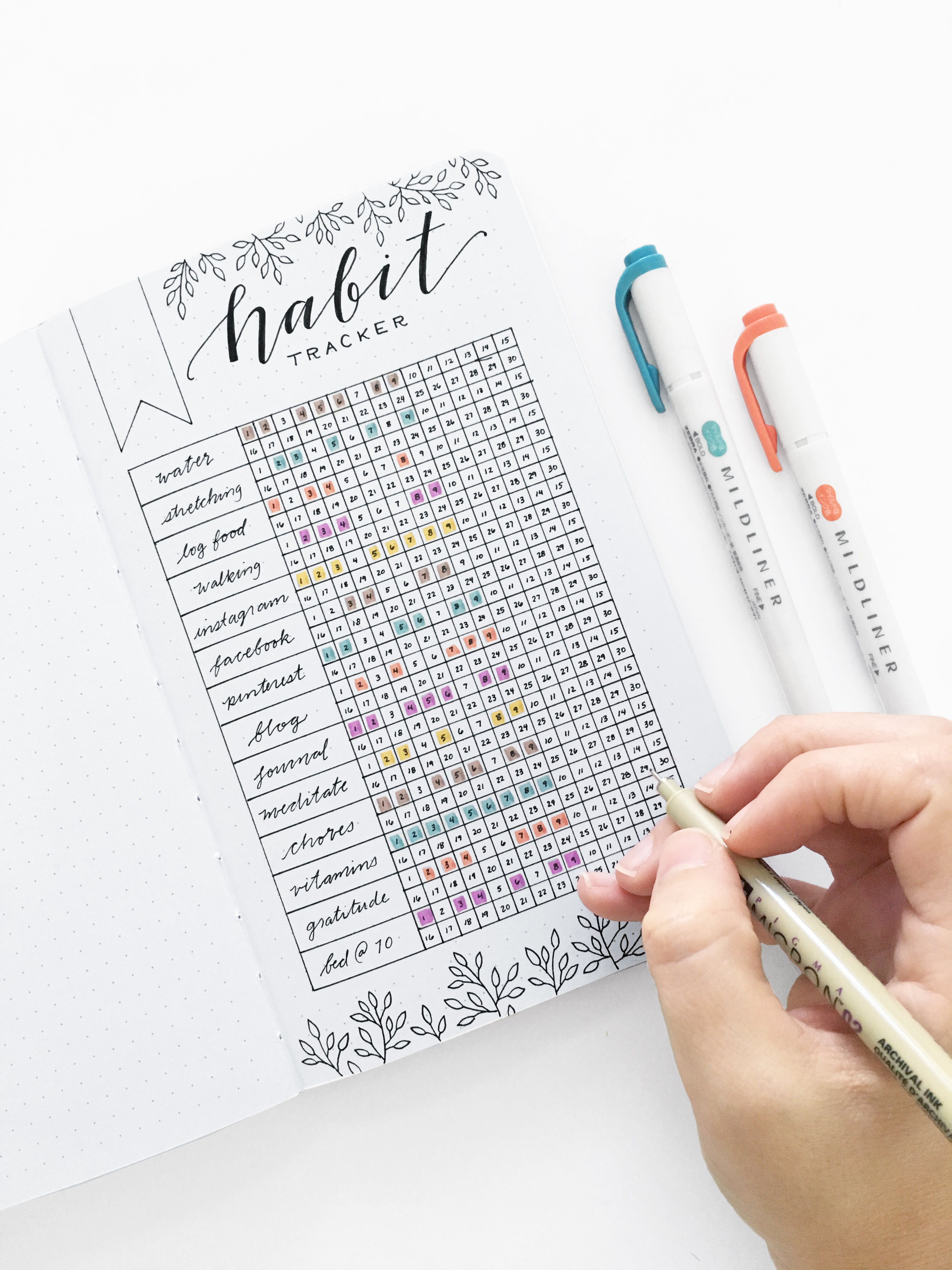 Create this simple tracker and build better habits + Free printable