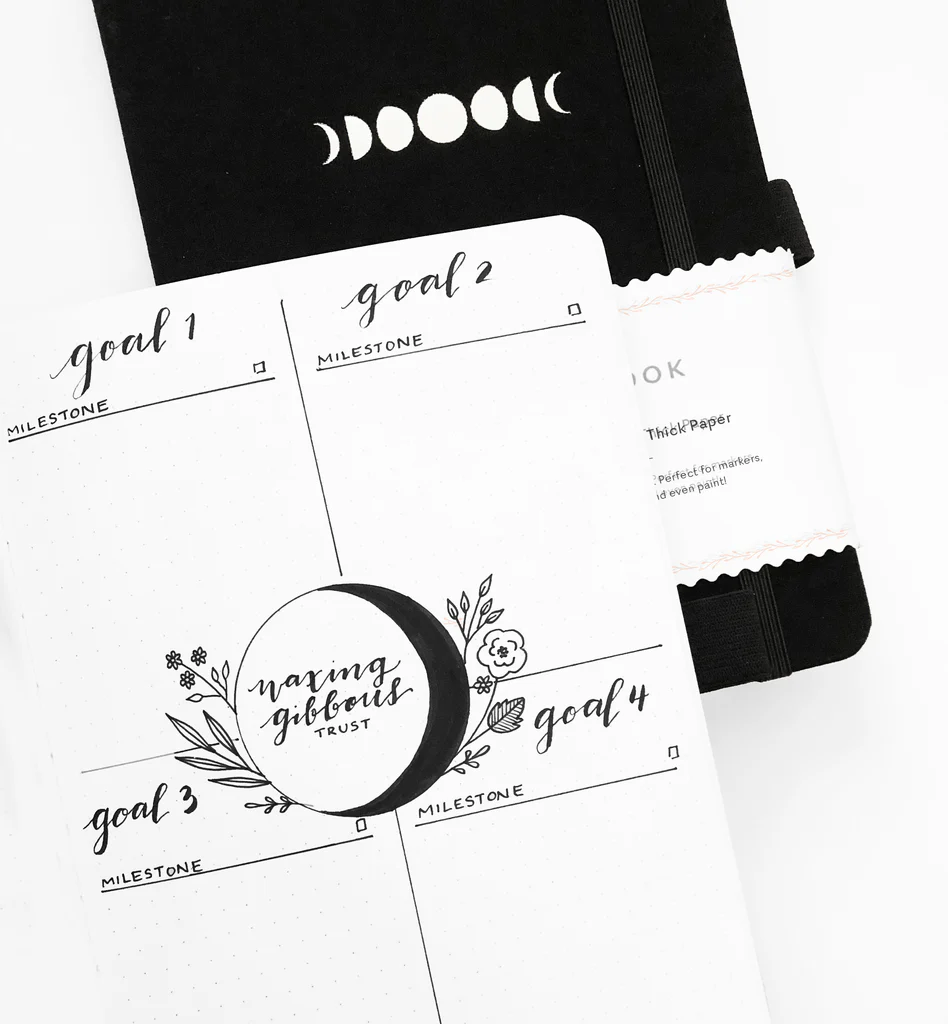 Bullet Journal Layouts for Each Phase of the Moon