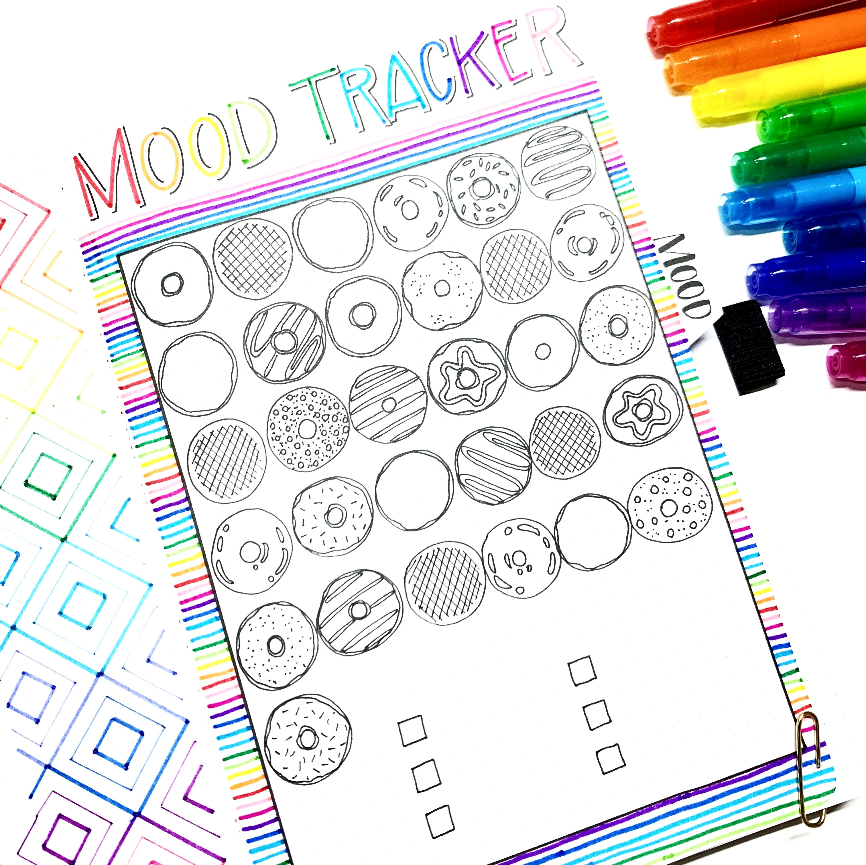 Learn how to create a donut mood tracker with Adrienne from @studio80design!