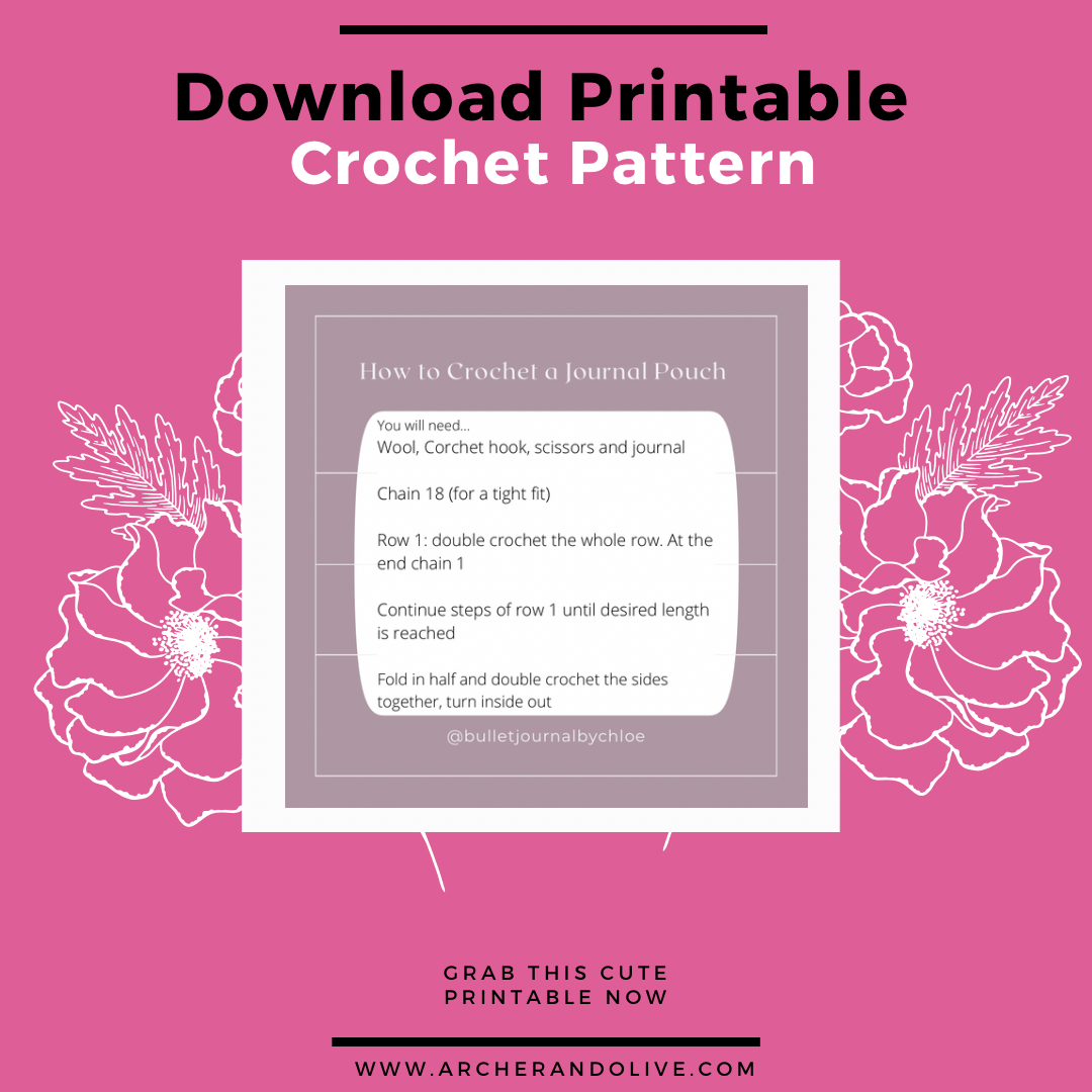 How to Make a Crocheted Journal Pouch, Homemade Bullet Journal Supplies