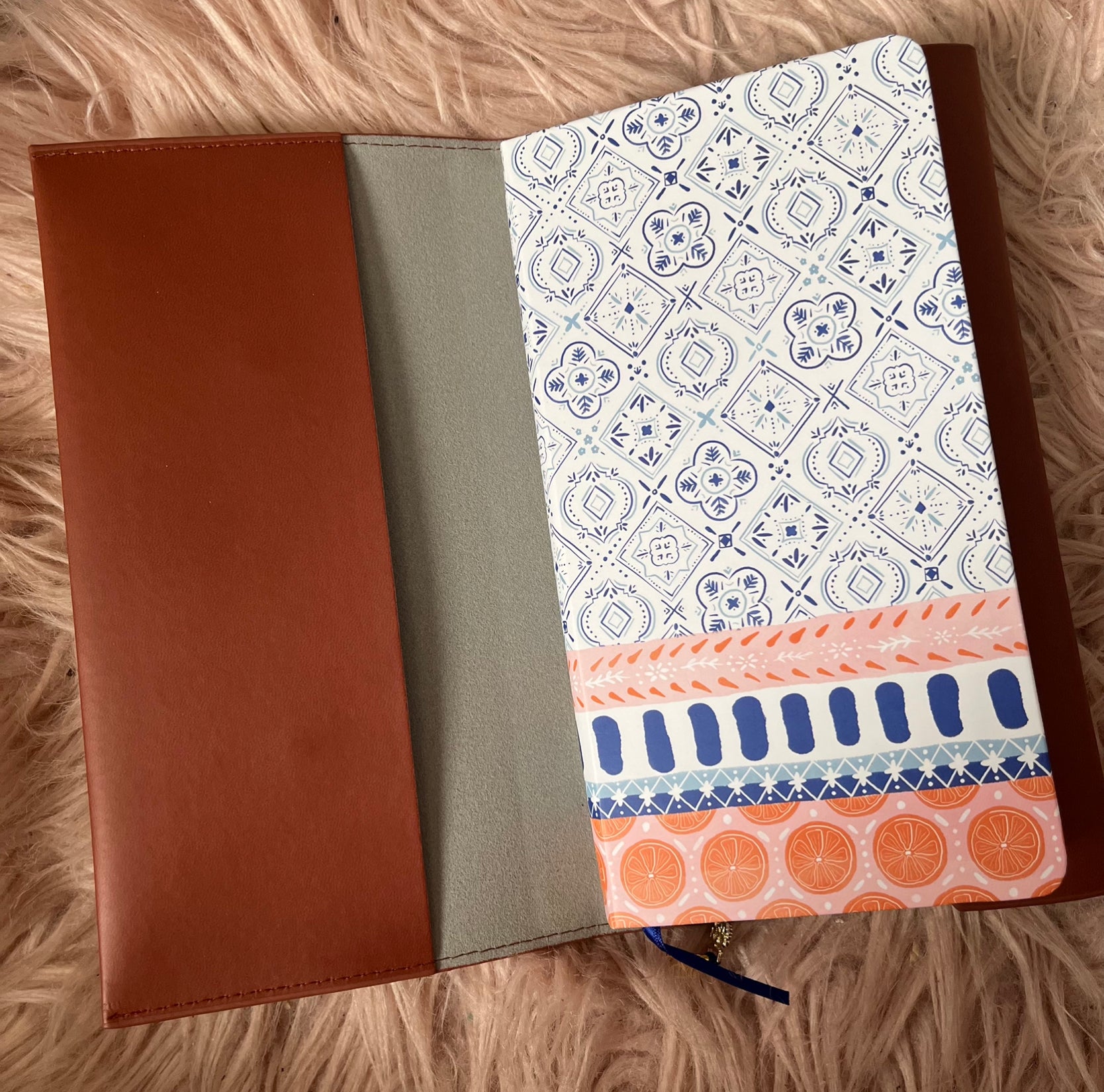 journal in leather cover