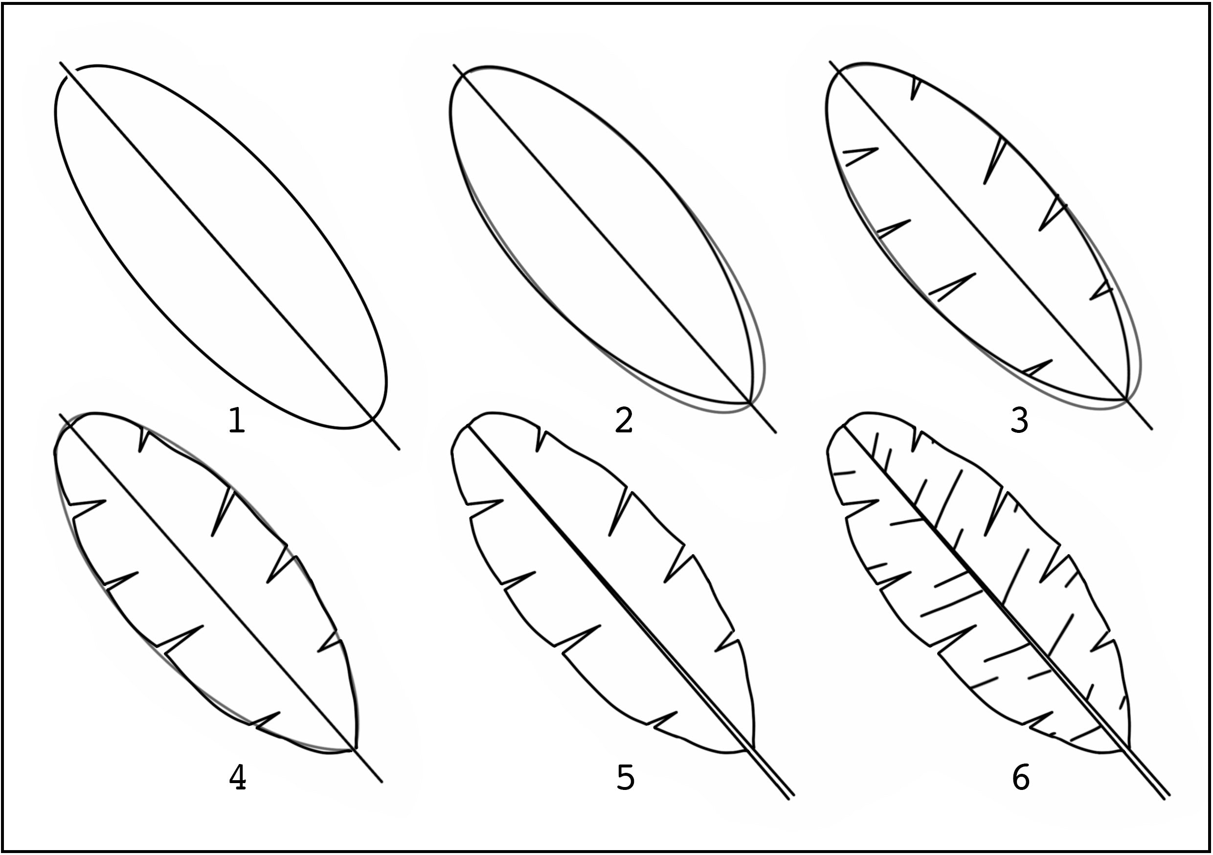 How to draw a banana leaf tutorial