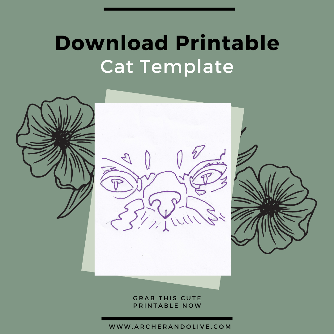 cat template printable