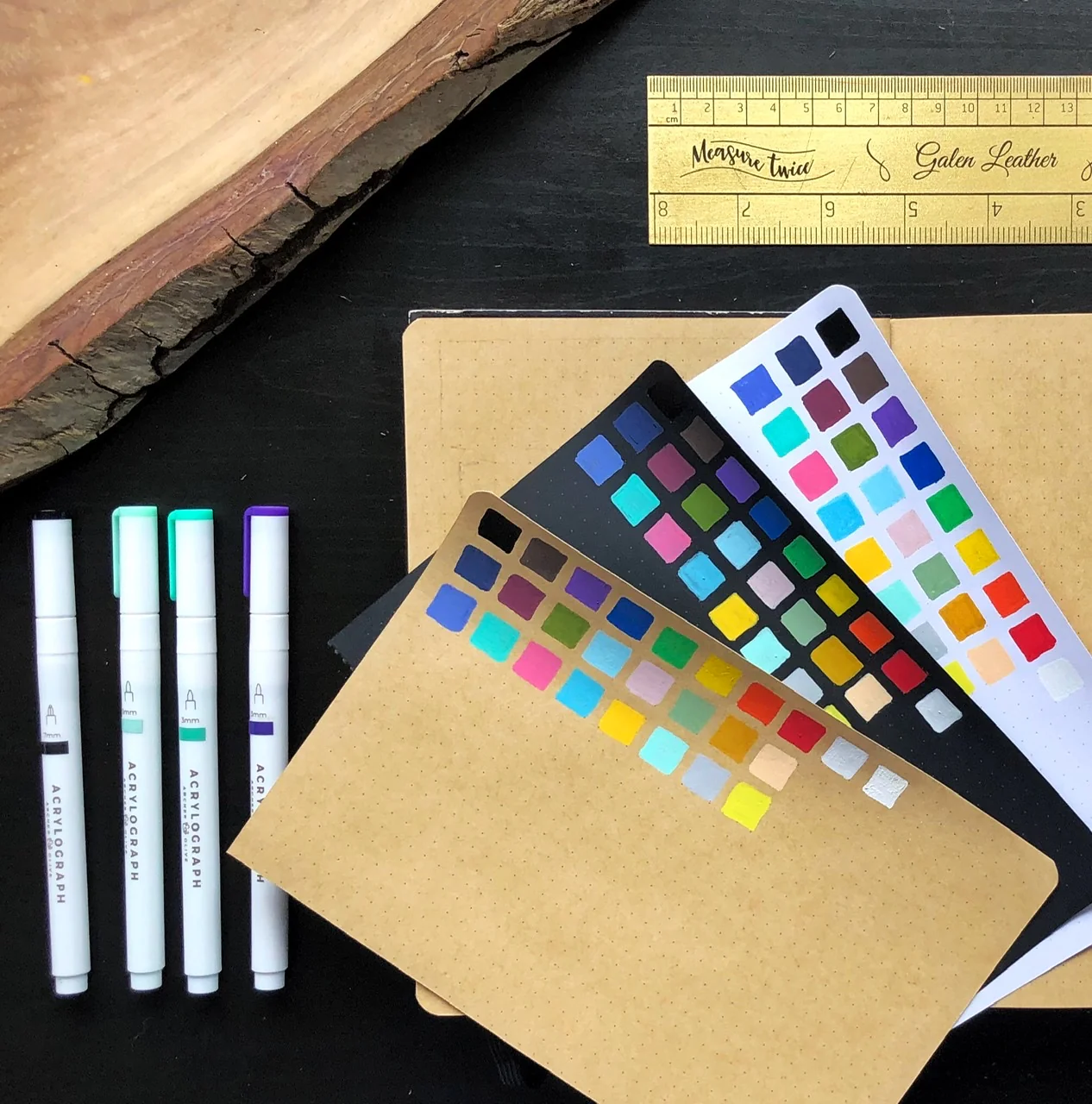 The Best Art Supplies For Kraft Paper + Acrylograph Swatches