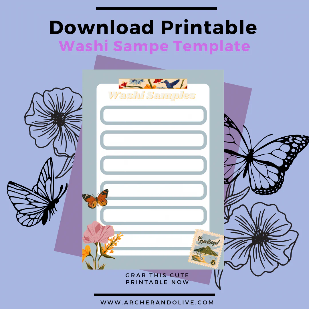 Washi Tape template printable 