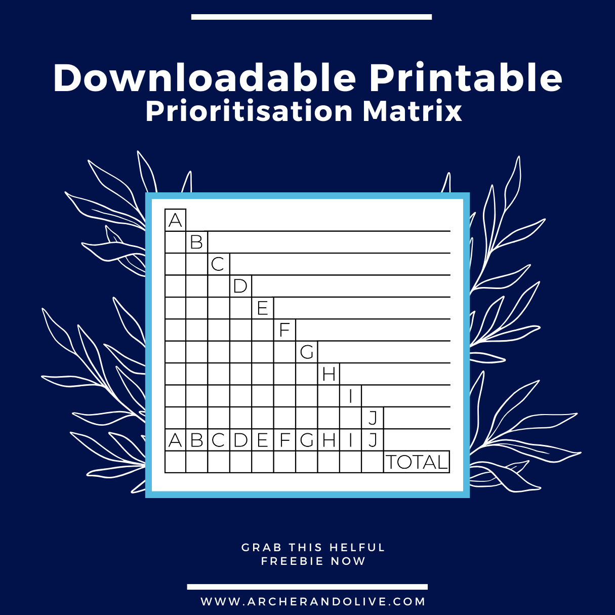 download free printable prioritisation matrix