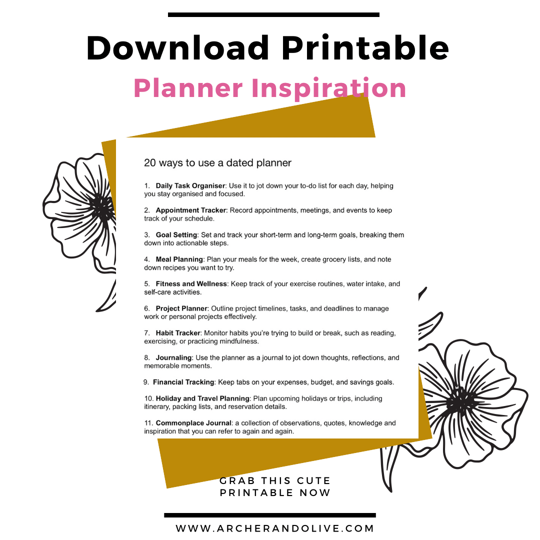 planner inspiration ideas