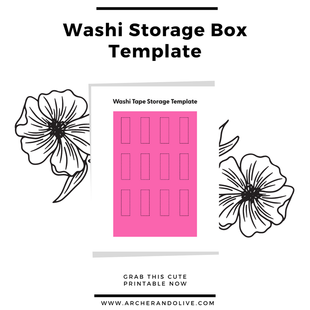template to create your own washi tape storage on A5 box