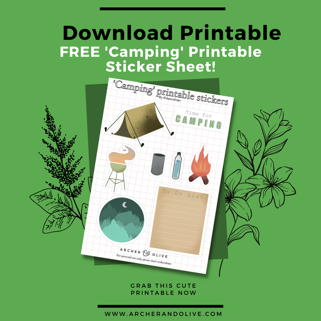 free camping sticker sheet printable 