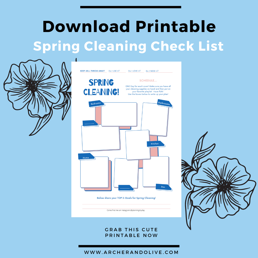 free spring cleaning checklist printable