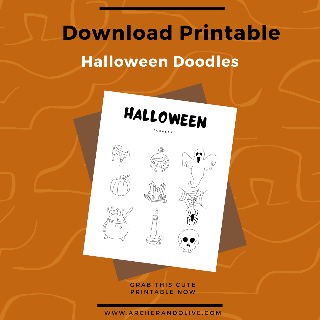 halloween doodle printable