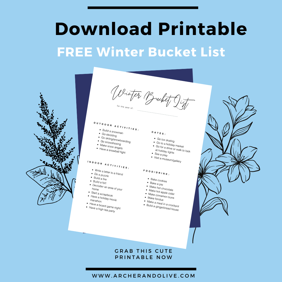 free bucket list printable