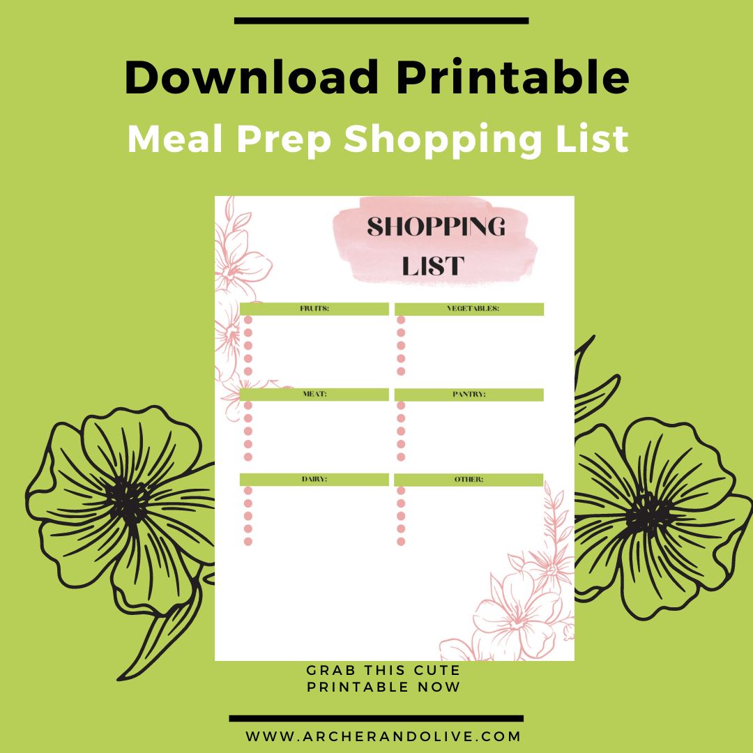 meal prep printable