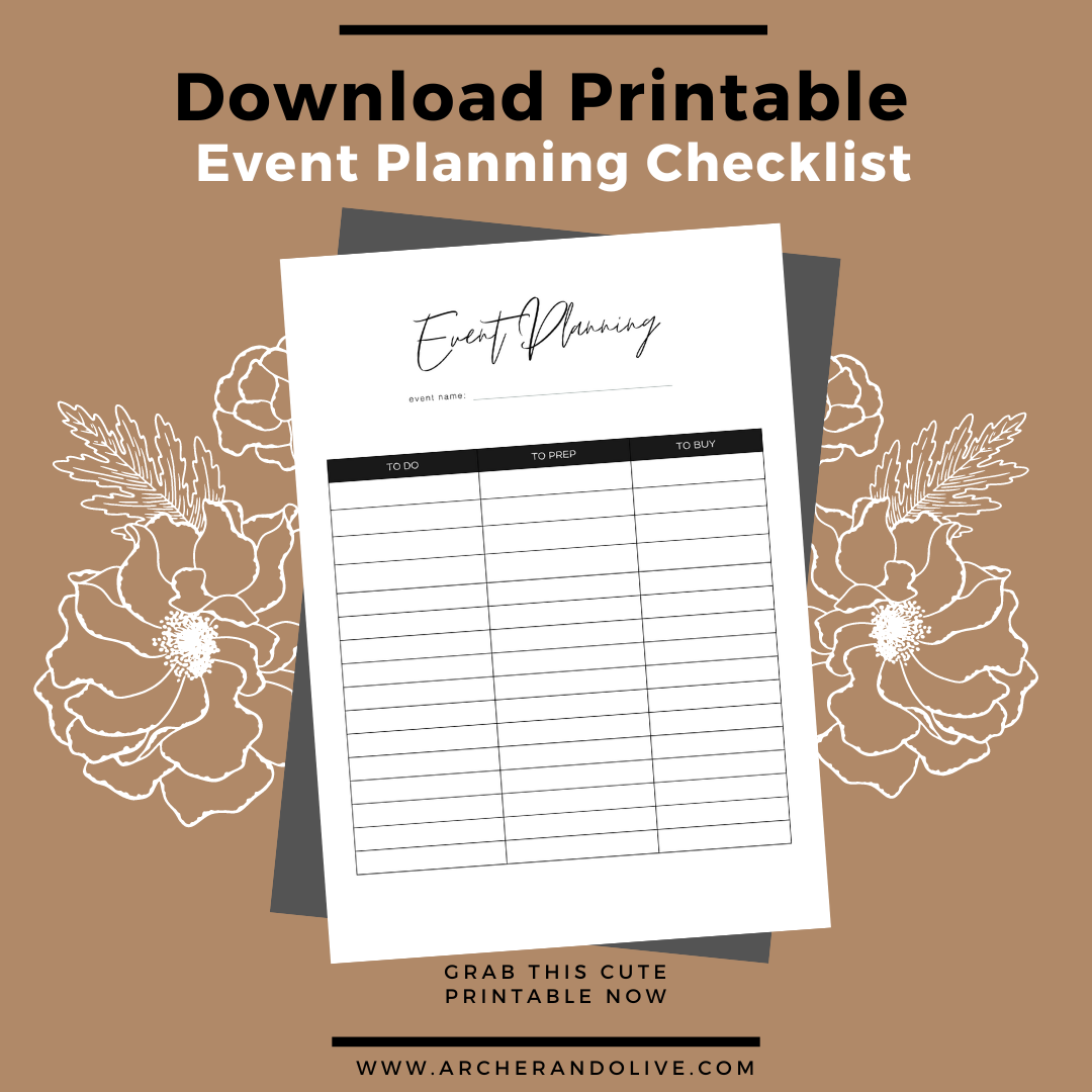 even planning checklist
