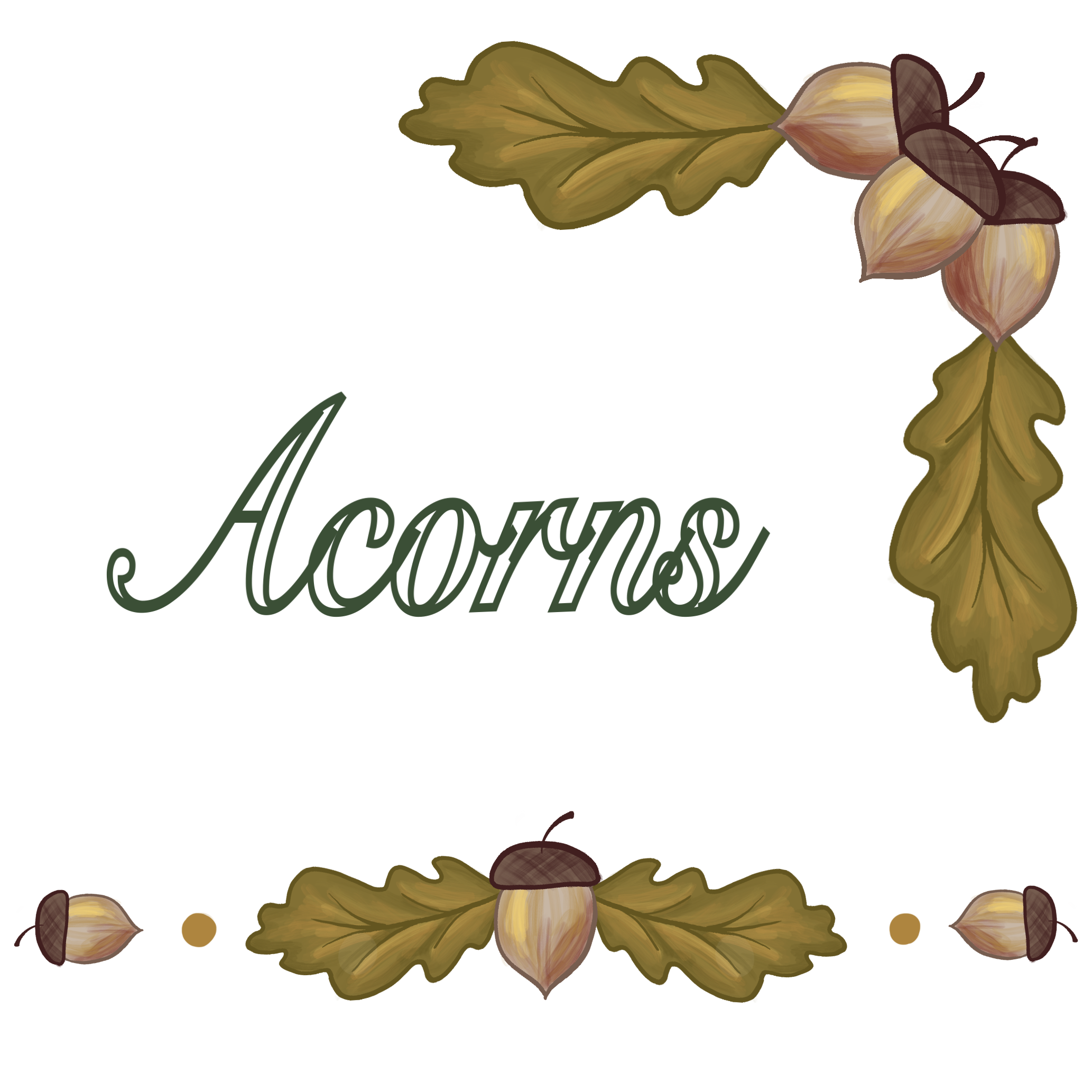 acorn border design