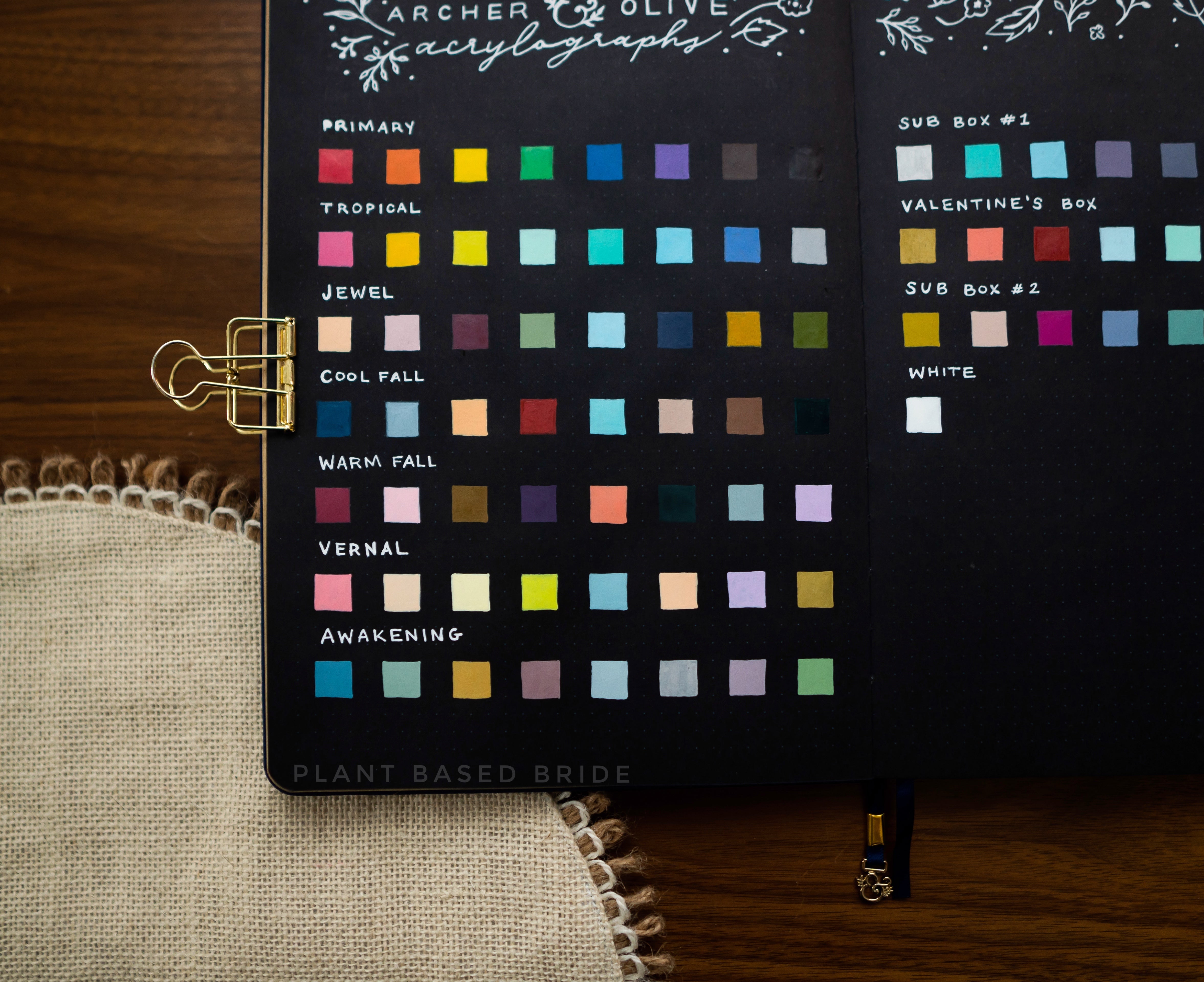 Archer & Olive Acrylograph Swatches Black Paper
