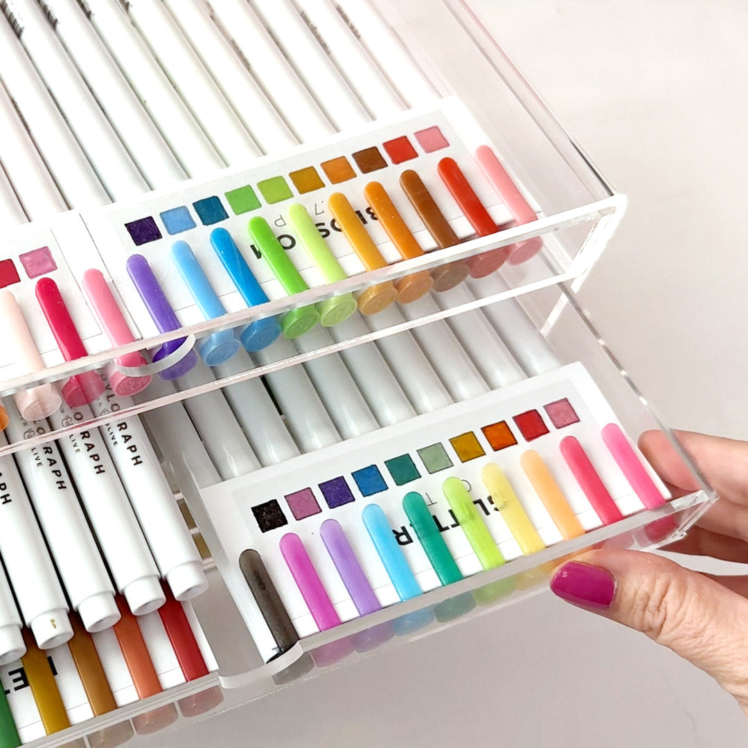 Acrylograph Swatch Card Storage Drawers