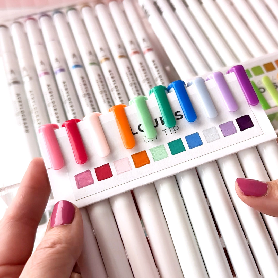 6pcs/set Rainbow Gradient Pens, Creative Journaling Pens