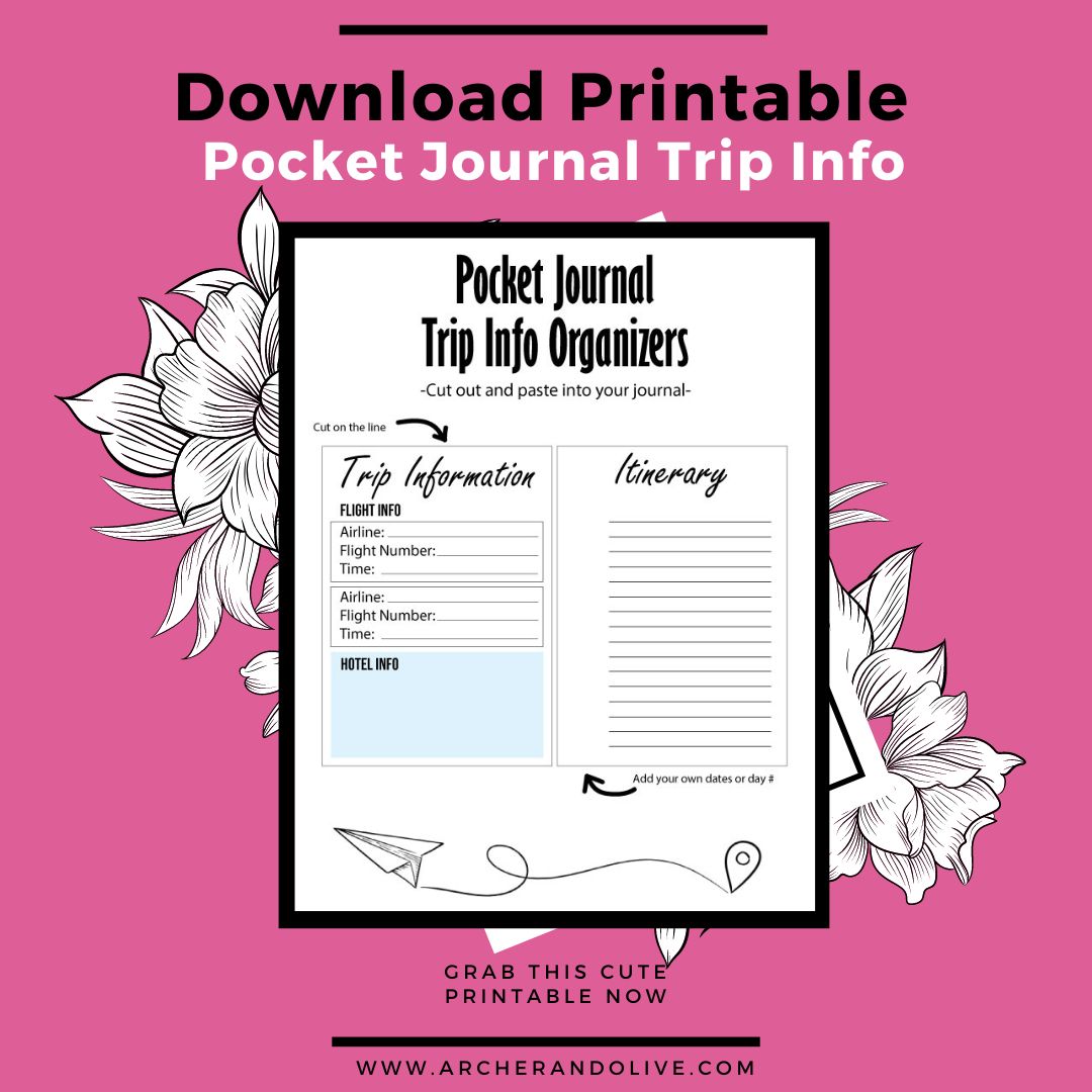 Travel info printable