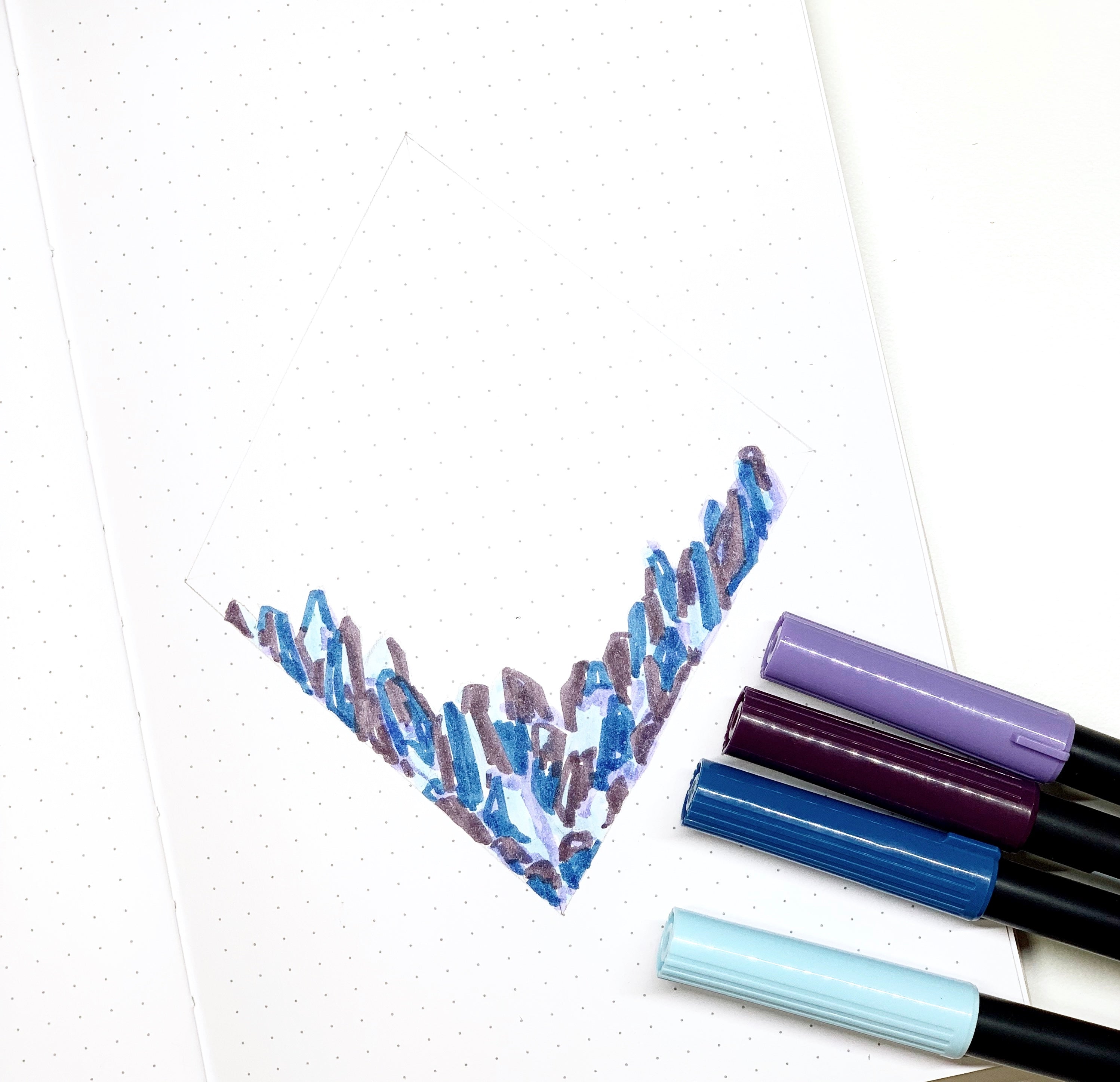 Learn how to create a crystal diamond border for your bullet journal with Adrienne from @studio80design!