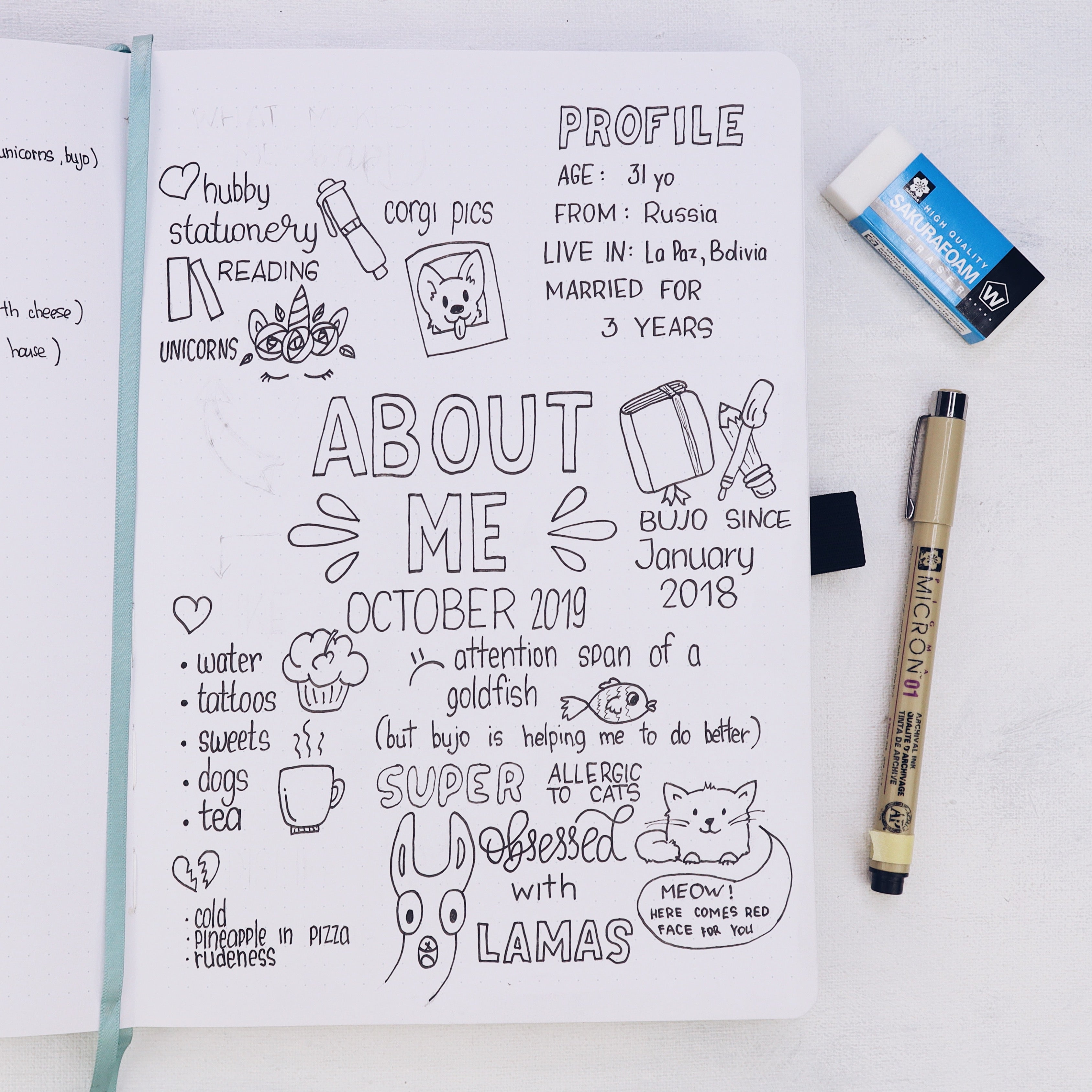 How To Create an About Me Page In Your Bullet Journal | Archer and Olive
