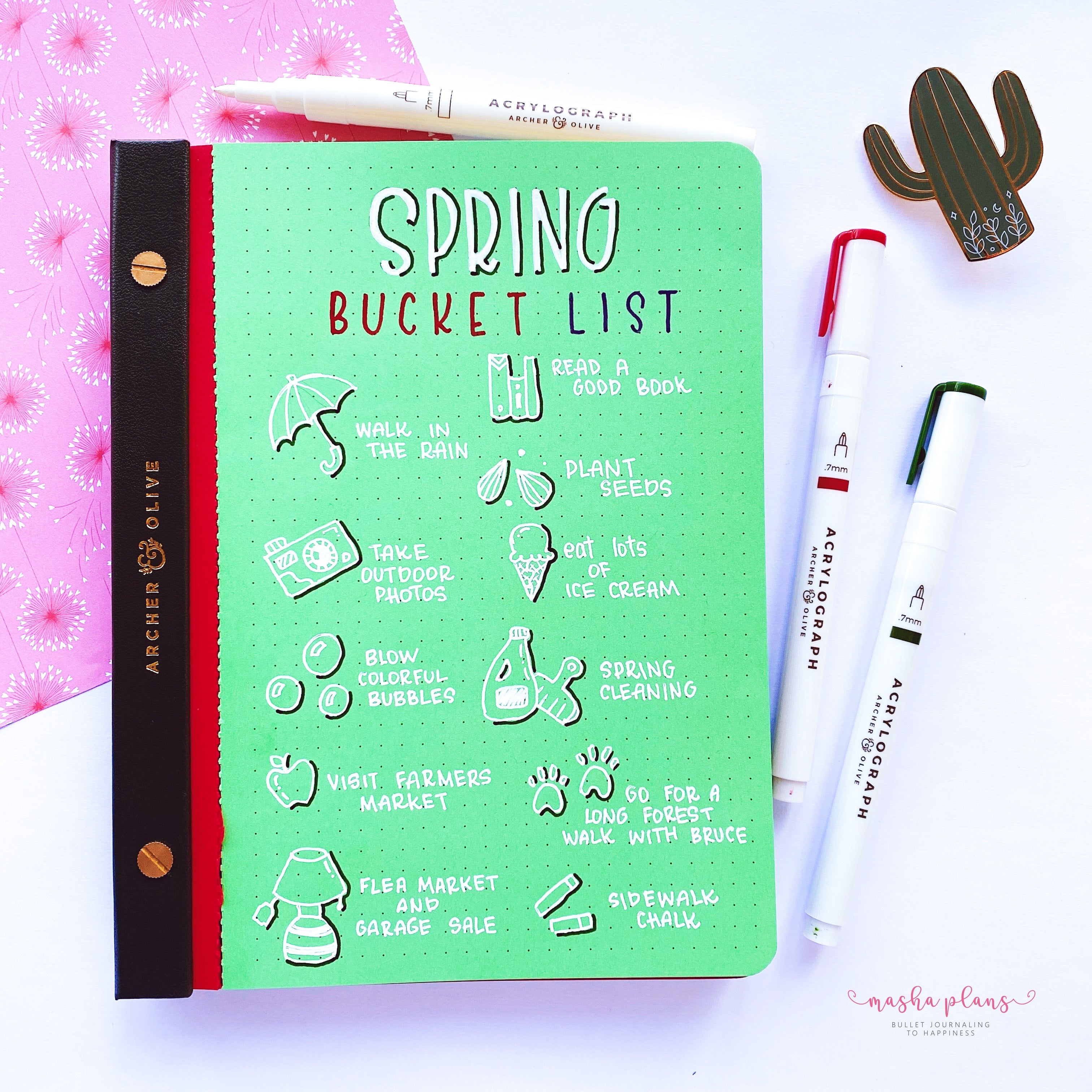 Archer and Olive Notebook Get Ready Summer Checklist Bullet Journal