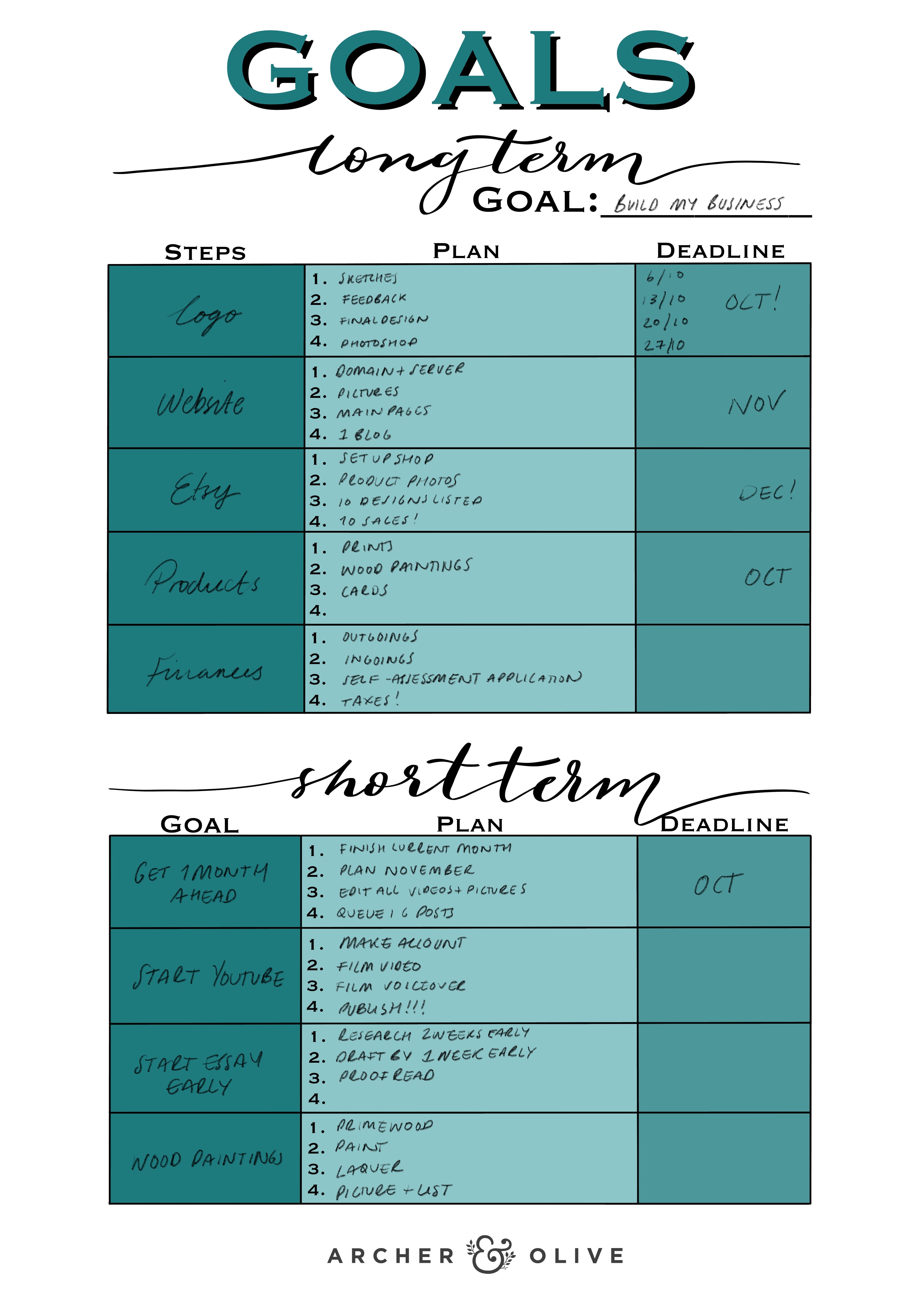 Printable filled out example