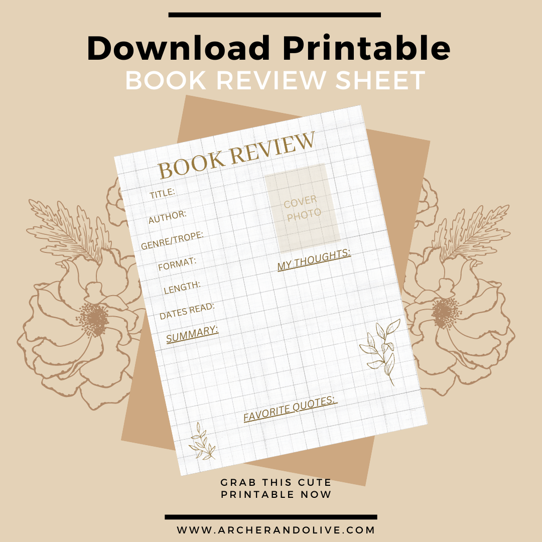 book review printable