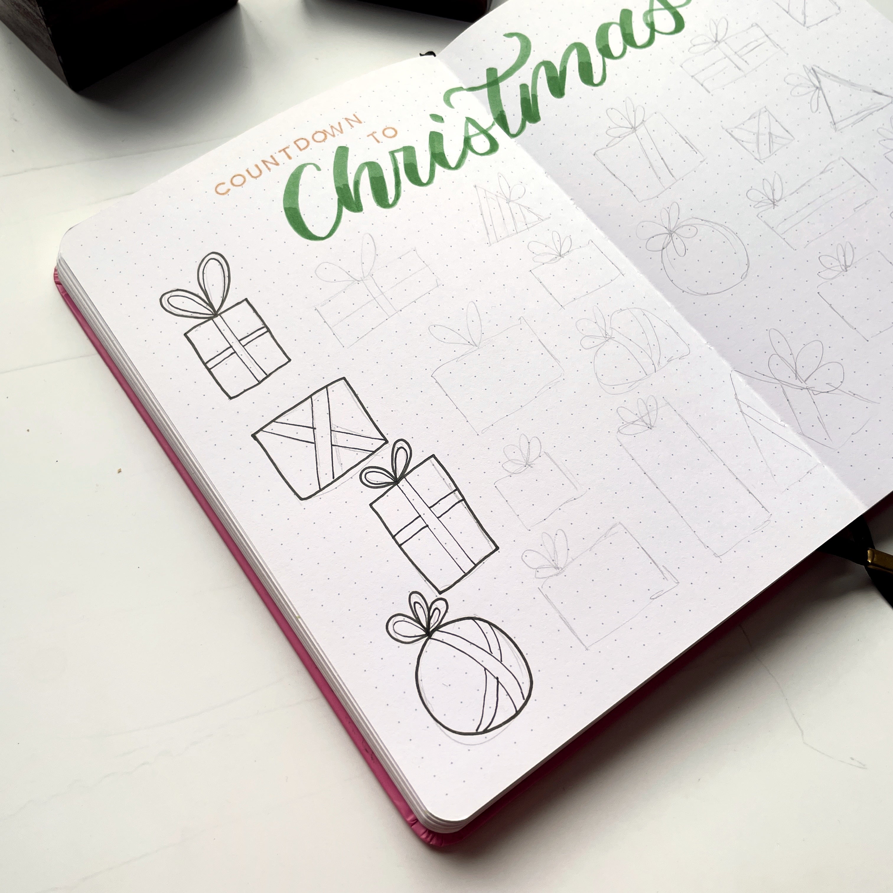 How To Create A Christmas Countdown Bullet Journal Spread
