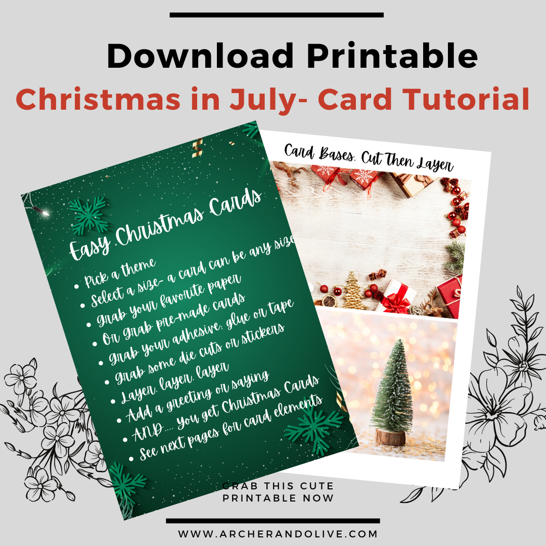 free Christmas card tutorial printable