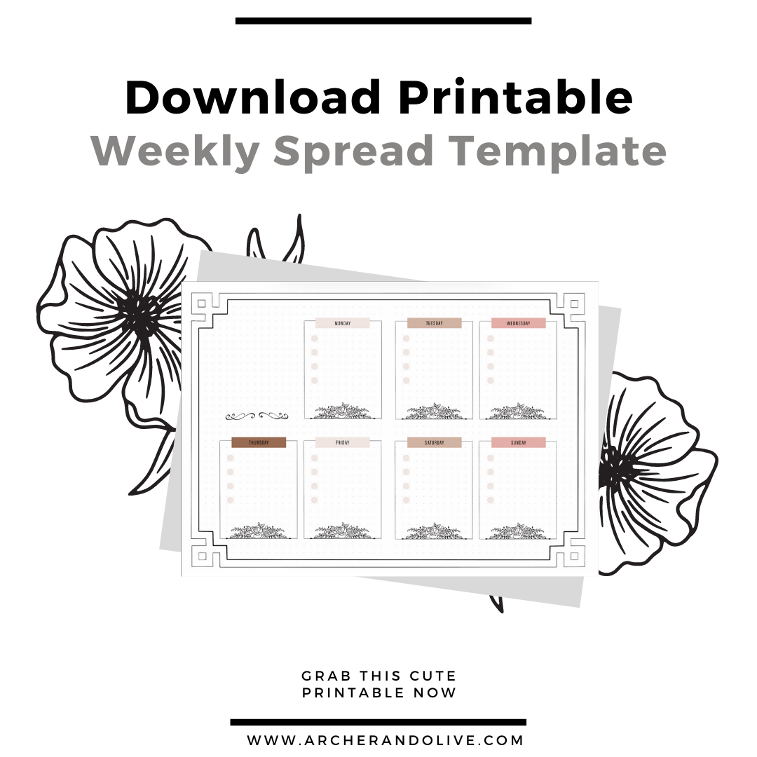 weekly spread printable