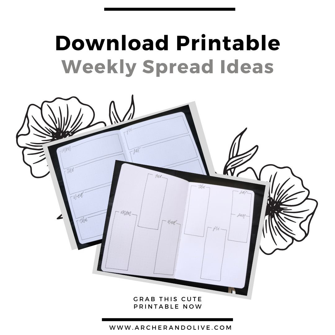 weekly spread printable