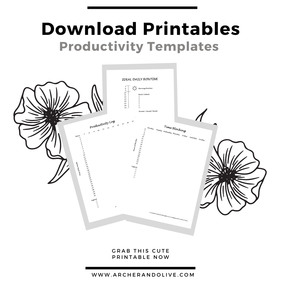 productivity printables