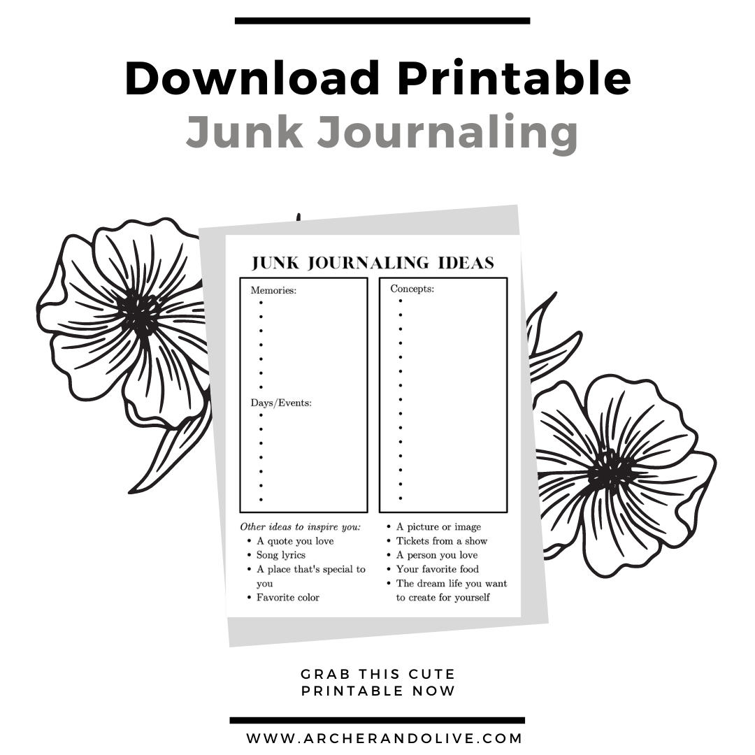 junk journaling idea printable