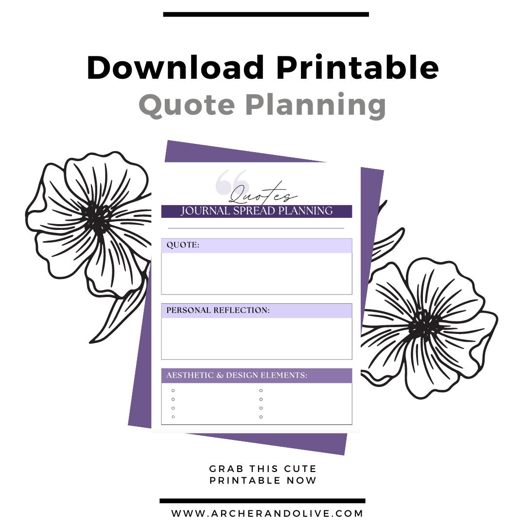 quote planning printable