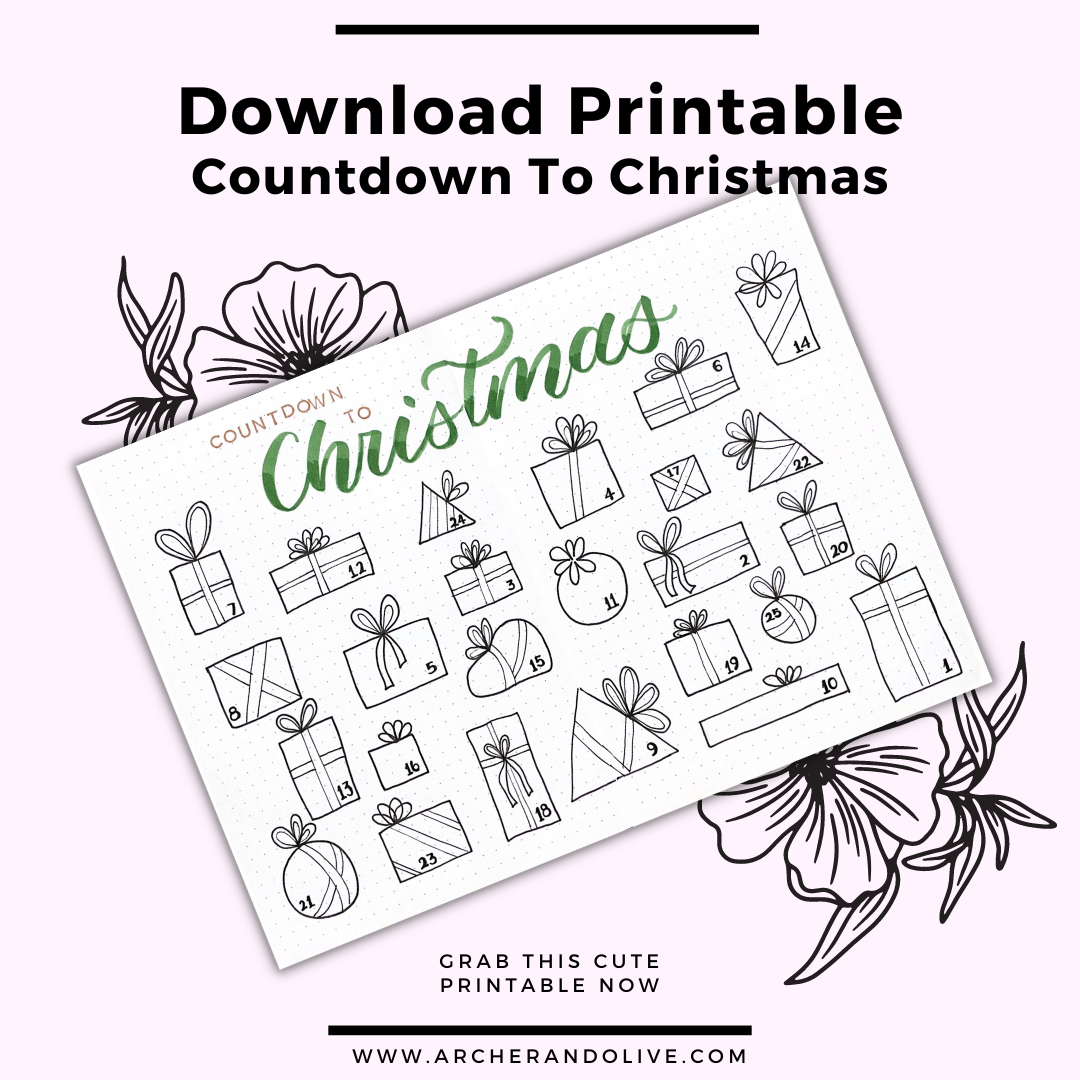 free countdown to Christmas spread