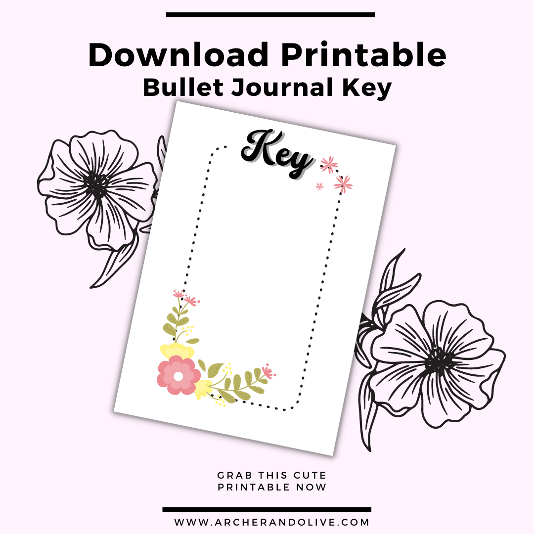 free bullet journal key printable