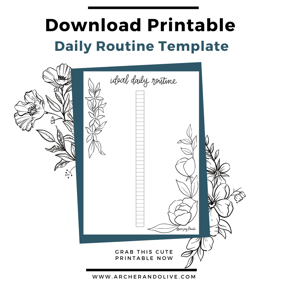 daily routine spread printable