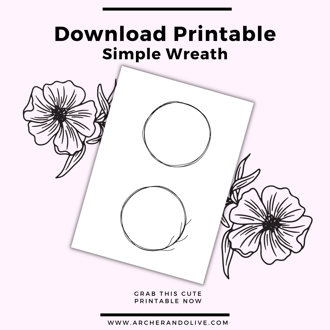 simple wreath printable
