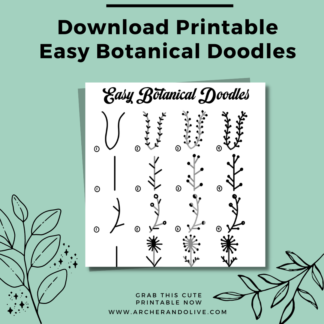 download printable for botanical doodles