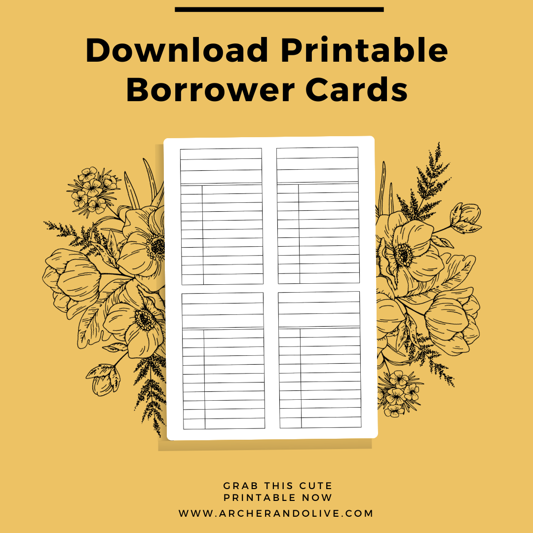 Printable Borrower Cards