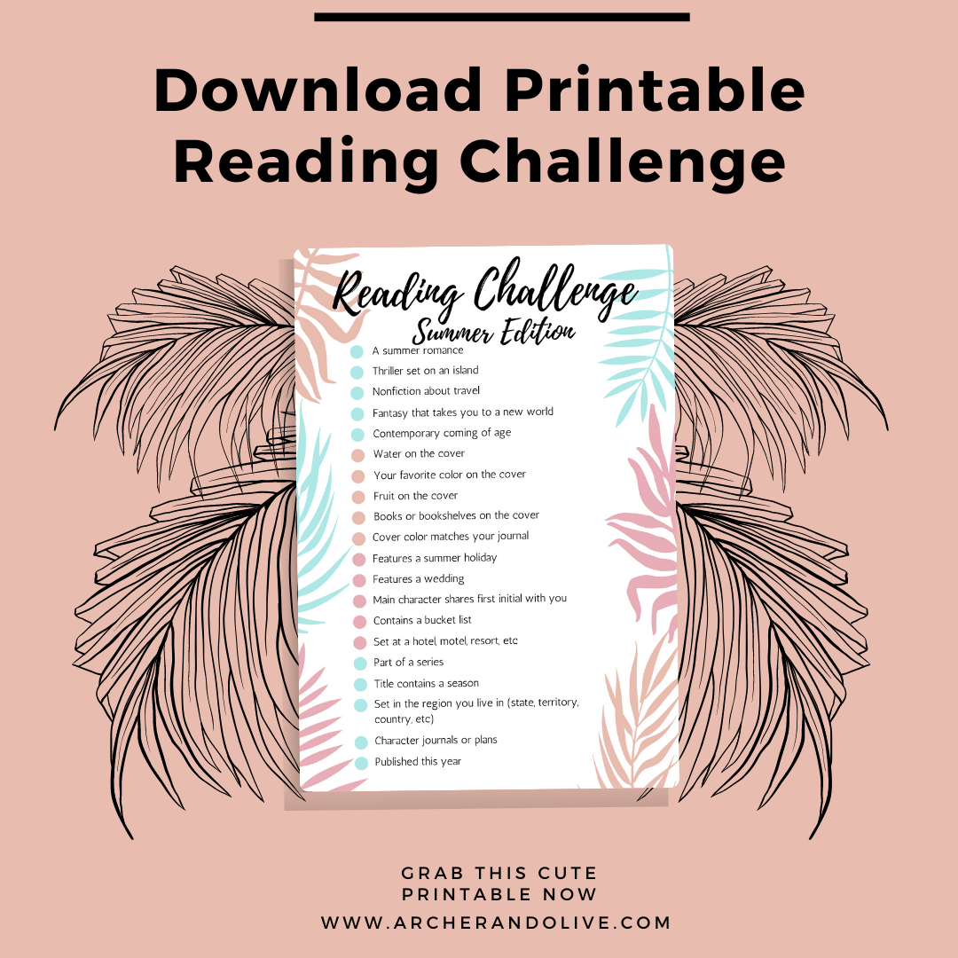 Printable of reading challenge prompts